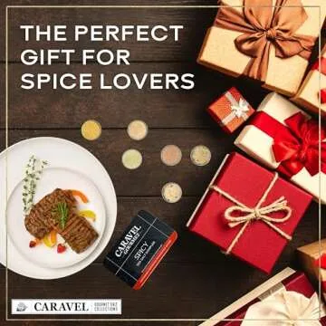 Spicy Sea Salt Sampler Set, Ghost Pepper and Habanero Salt, Give Spicy Seasoning Salt as a Gourmet Cooking Gift, 0.5 oz x Bundle of 6 Flavored Salts - Caravel Gourmet Salt