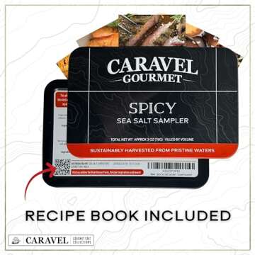 Spicy Sea Salt Sampler Set, Ghost Pepper and Habanero Salt, Give Spicy Seasoning Salt as a Gourmet Cooking Gift, 0.5 oz x Bundle of 6 Flavored Salts - Caravel Gourmet Salt