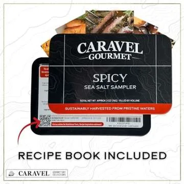 Spicy Sea Salt Sampler Set, Ghost Pepper and Habanero Salt, Give Spicy Seasoning Salt as a Gourmet Cooking Gift, 0.5 oz x Bundle of 6 Flavored Salts - Caravel Gourmet Salt