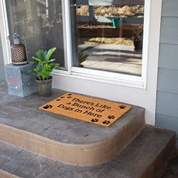 Fun BIRDROCK HOME Dog Doormat for Pet Lovers - 18x30 Inch