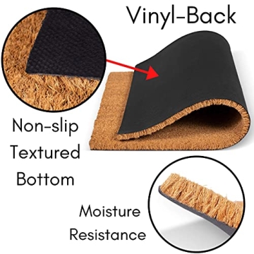 Fun BIRDROCK HOME Dog Doormat for Pet Lovers - 18x30 Inch