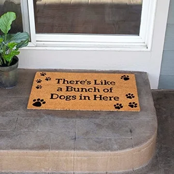 Fun BIRDROCK HOME Dog Doormat for Pet Lovers - 18x30 Inch