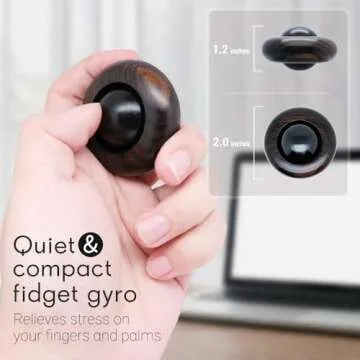 Tybasthe Fidget Toys for Adults, Wooden Stress Relief Toy, EDC ADHD Tools for Adults, Portable Figet...