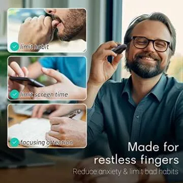 Tybasthe Fidget Toys for Adults, Wooden Stress Relief Toy, EDC ADHD Tools for Adults, Portable Figette Toys Adults Fidgets for Anxiety and Stress Balls, Quiet Fidget Cube Desk Toys for Office