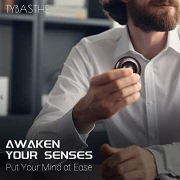 Tybasthe Fidget Toys for Adults, Wooden Stress Relief Toy, EDC ADHD Tools for Adults, Portable Figette Toys Adults Fidgets for Anxiety and Stress Balls, Quiet Fidget Cube Desk Toys for Office