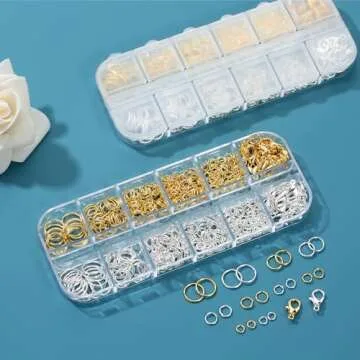 KOPOX 500PCS Jump Rings Set for Jewelry Making with Clasps