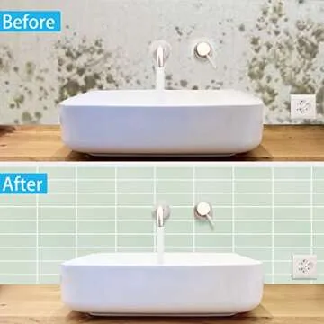 Backsplash Tile for Kitchen Peel and Stick, New Upgrade 12" x 12" Large Premium Subway Tiles Peel and Stick Backsplash for Kitchen, Stick on Tiles for Backsplash Kitchen, Sage Green (10-Sheet)