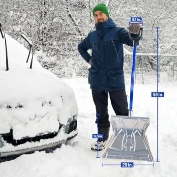 Ergonomic Heavy-Duty Aluminum Snow Joe Shovel