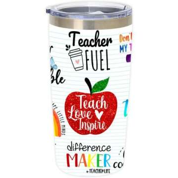 Teacher Gift Tumbler - Perfect for Appreciation and Holidays
