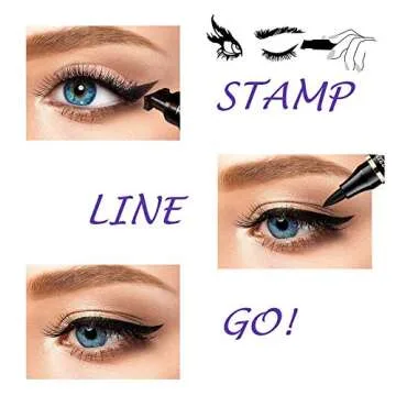 iMethod Eyeliner Stamp 2 Pens Winged Eyeliner Stamp, Perfect Wing Cat Eye Stamp, Long Lasting Liquid Eye Liner…