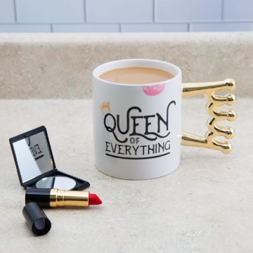 BigMouth Inc Queen Coffee Mug with Gold Crown Handle