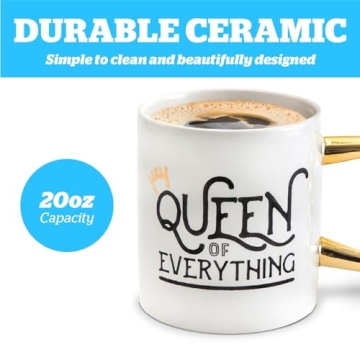 BigMouth Inc Queen Coffee Mug with Gold Crown Handle