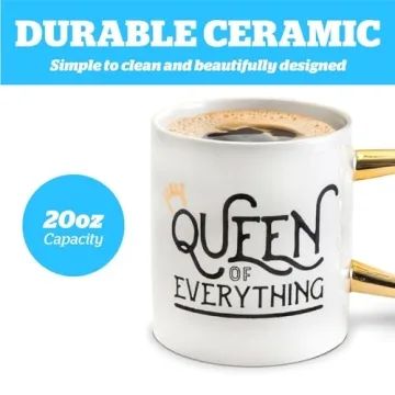 BigMouth Inc Queen Coffee Mug with Gold Crown Handle