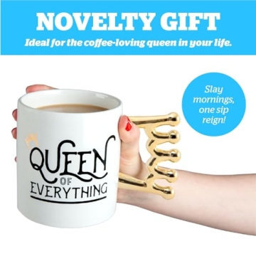 BigMouth Inc Queen Coffee Mug with Gold Crown Handle