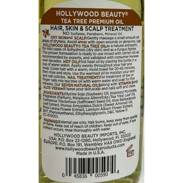 Hollywood Beauty Hollywood Skin Scalp Trtmnt T Tree Oil 2 Oz, Pack of 2