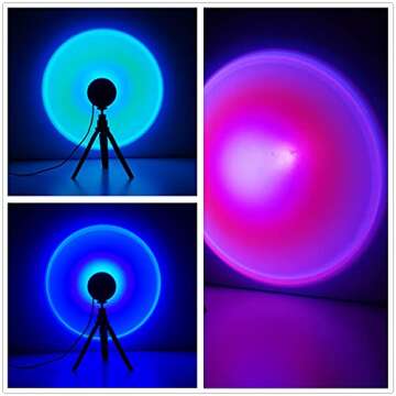 Bizggco Sunset Lamp Projection, 16 Colors Sunset Light, Color Changing Rainbow Lamp with Remote, Atm...