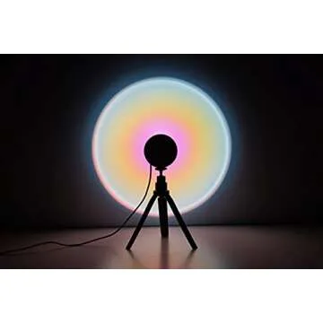 Bizggco Sunset Lamp Projection, 16 Colors Sunset Light, Color Changing Rainbow Lamp with Remote, Atmosphere Night Light Floor Lamp for Photography Party Home Decor Girlfriend