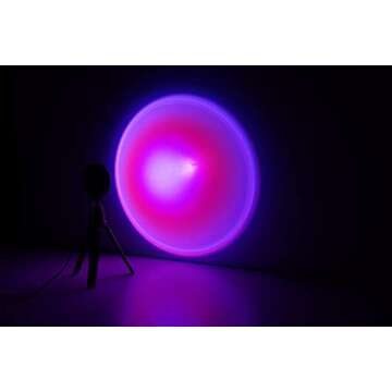 Bizggco Sunset Lamp Projection, 16 Colors Sunset Light, Color Changing Rainbow Lamp with Remote, Atmosphere Night Light Floor Lamp for Photography Party Home Decor Girlfriend