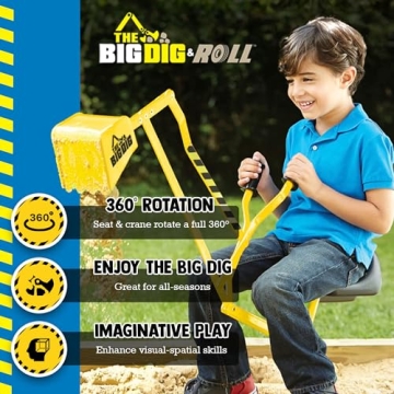 Big Dig Metal Excavator for Kids - 360 Degree Rotation