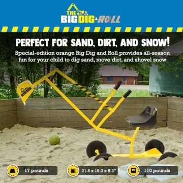 Big Dig Metal Excavator for Kids - 360 Degree Rotation