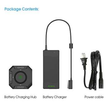 Smatree Battery Charger Compatible for Mavic Pro/Platinum, Mavic Pro Charge Hub with 80W Rapid Battery Power Adapter(Not Fit for DJI Mavic 2 Pro/2 Zoom/Mavic Air 2)