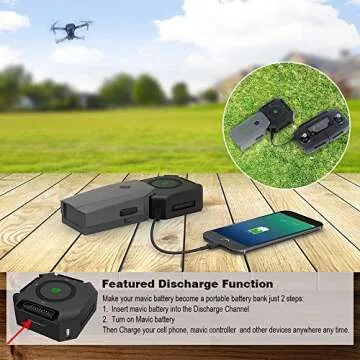 Smatree Battery Charger Compatible for Mavic Pro/Platinum, Mavic Pro Charge Hub with 80W Rapid Battery Power Adapter(Not Fit for DJI Mavic 2 Pro/2 Zoom/Mavic Air 2)