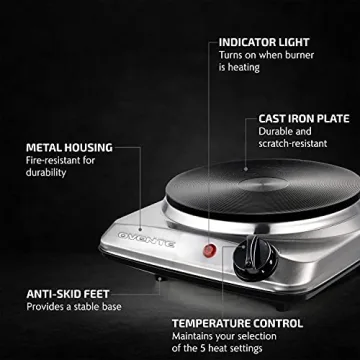 OVENTE Electric Countertop Single Burner - Versatile & Compact