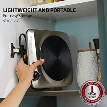 OVENTE Electric Countertop Single Burner - Versatile & Compact