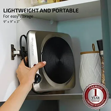 OVENTE Electric Countertop Single Burner - Versatile & Compact