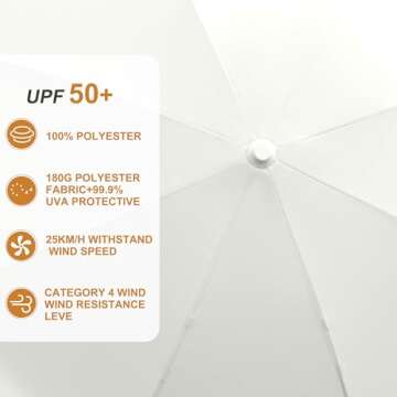 Stylish OVISUNSHADE 6FT Patio Umbrellas with Fringe