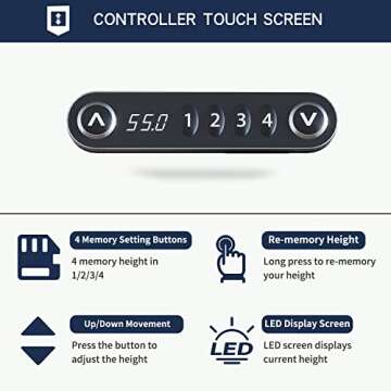 HEONAM Dual Motor Electric Standing Desk for Comfort