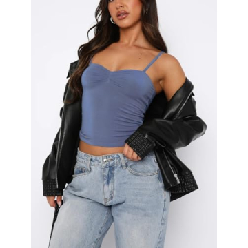 Y2K Sweetheart Neck Crop Tank Tops for Stylish Fit