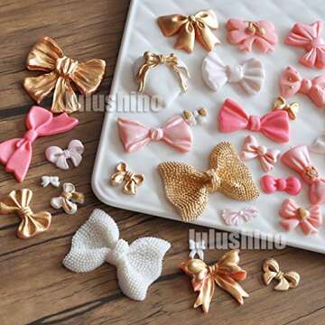 CraftPro 4 Piece Bow Silicone Molds for Baking