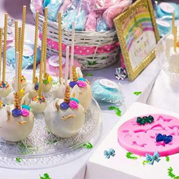 CraftPro 4 Piece Bow Silicone Molds for Baking