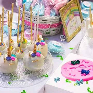 CraftPro 4 Piece Bow Silicone Molds for Baking