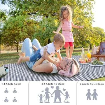 Stylish SAMSIER Waterproof Outdoor Picnic Blanket, Portable