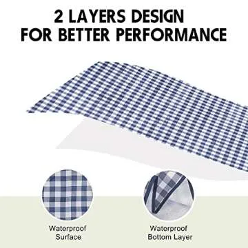Stylish SAMSIER Waterproof Outdoor Picnic Blanket, Portable
