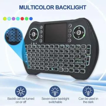 EASYTONE Backlit Mini Wireless Keyboard for All Devices