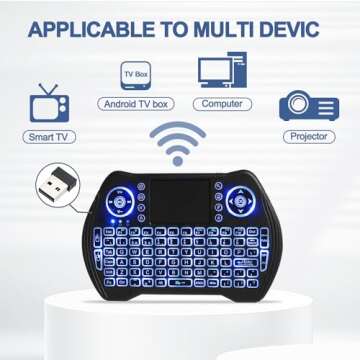 EASYTONE Backlit Mini Wireless Keyboard for All Devices