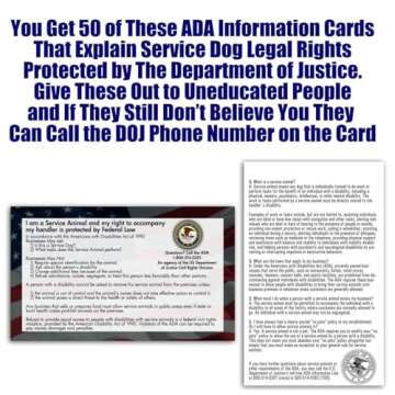 ADA Service Dog Law Cards 2025 - Essential Rights Information