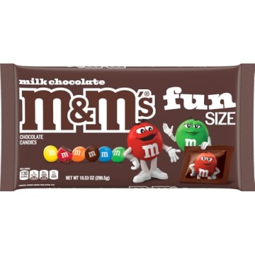 M&M'S Fun Size Milk Chocolate Halloween Candy, Bulk 10.53 oz