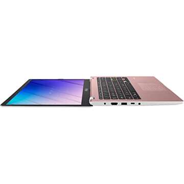 ASUS 2022 14" Thin Light Business Student Laptop Computer, Intel Celeron N4020 Processor, 4GB DDR4 RAM, 320 GB Storage, 12Hours Battery, Webcam, Zoom Meeting, Win11 + 1 Year Office 365, Rose Gold