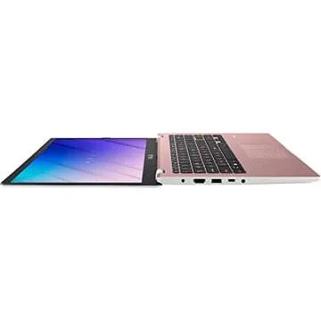 ASUS 2022 14" Thin Light Business Student Laptop Computer, Intel Celeron N4020 Processor, 4GB DDR4 RAM, 320 GB Storage, 12Hours Battery, Webcam, Zoom Meeting, Win11 + 1 Year Office 365, Rose Gold