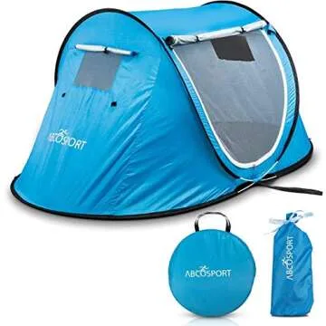 Abco Tech Pop Up Camping Tent - Water-Resistant and Portable