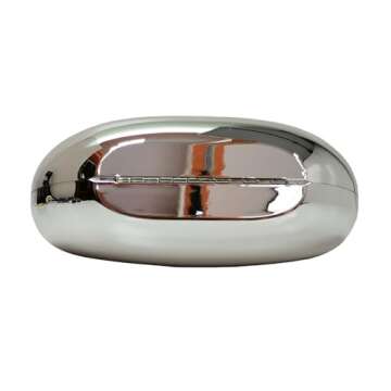 MILATA Women Acrylic Evening Handbag Moon Shape Transparent Top Handle Bag Clutch Purse for Wedding Cocktail Party (silver)