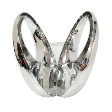 MILATA Women Acrylic Evening Handbag Moon Shape Transparent Top Handle Bag Clutch Purse for Wedding Cocktail Party (silver)