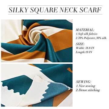 Fascigirl Women Scarf, Fashion Satin Silk Printed Square Scarf Neck Scarf Head Hair Scarf for Women ...