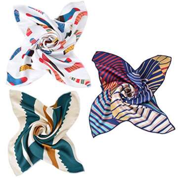 Versatile Fascigirl Silk Printed Scarves for Women