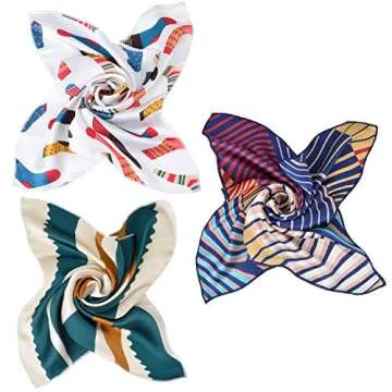 Versatile Fascigirl Silk Printed Scarves for Women