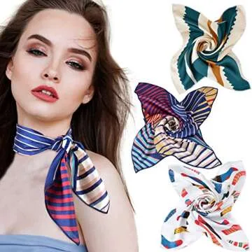 Versatile Fascigirl Silk Printed Scarves for Women